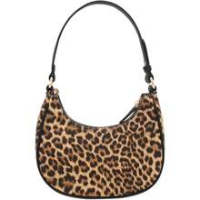 FashionPuzzle Small Crescent Shoulder Bag Underarm Purse - Le007 棕褐色/黑色 - 查看 5
