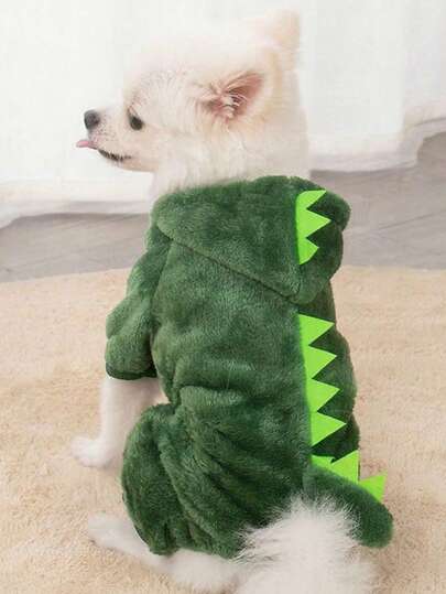 1 件热销珊瑚绒小狗猫服装四足恐龙变身服装万圣节圣诞节、搞笑、宠物服装万圣节万圣节服装