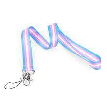 1 件 LGBT 彩虹色简约手机挂绳，配有各种涤纶编织带，适用于身份证/相机/钥匙扣配件、学校用品、返校 - 均碼 - 查看 4