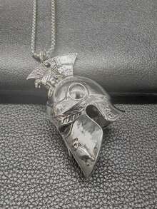 AD 1pc Light Gray Motorcycle Bicycle Bell Accessory, Safety Riding Protection, Motorcycle Angel Bell, Exorcism Bell, Retro Punk Motorcycle Electroplated Stainless Steel Lucky Riding Bell, Warrior Helmet