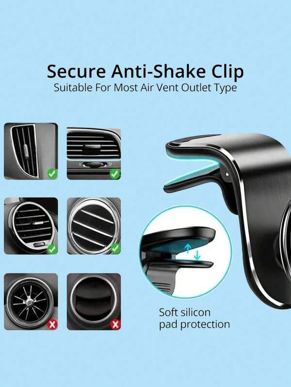 3 قطع/2 قطعة/1 قطعة حامل هاتف مغناطيسي عالمي على شكل حرف L، قبضة مغناطيسية قوية آمنة لتثبيت الهاتف على فتحة التهوية بالسيارة، قابل للتعديل بزاوية 360 درجة للرؤية الأمثل، تصميم مدمج منخفض الملف مع قبضة عالمية لجميع الهواتف الذكية وأغلب الحافظات، سهل التشغيل بيد واحدة، دعم مستقر مضاد للانزلاق للملاحة والمكالمات والموسيقى بدون استخدام اليدين، مناسب للتنقل اليومي وأسفار العمل والمنزل والمكتب والمطبخ، خيارات ألوان أنيقة متعددة، هدية مثالية للعودة إلى المدرسة وعيد الشكر وعيد الميلاد وعيد الأم وغيرها من المناسبات