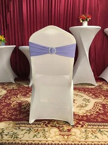 50PCS Lycra/Spandex/Stretch/Elastic Chair Cover Sashes/Bands/Bows/Ties For Decorating Graduation, Birthday, Wedding, Bridal Shower, Baby Shower, Barbecue, Buffet, Christmas, Decorative Birthday Parties Ceremony Folding Chairs Tablecloth Table Cover Linen Backdrop Carpet Flower Decoration - Light Purple - 查看 4