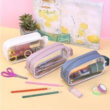 Mr. Pen Estuche transparente para lapices azul estuche transparente bolsa transparente suministros para voer a la escuela - Azul - Ver 8