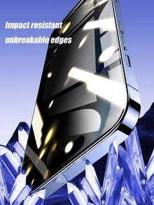 1 Stück kompatibel mit Apple Modellen Auto-Ausrichtung Bildschirmschutzfolie aus gehärtetem Glas, Blickschutz, Staubschutz, blasenfrei, einfach anzubringen, kratzfest, fingerabdruckfest, stoßfest, kompatibel mit Apple X/XR/11/12/13/14/15/16/16 Plus/16 Pro/16 Pro Max/16e/17/17 Air/17 Pro/17 Pro Max gesamte Serie - Schwarz - Übersicht 8