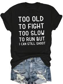 Camiseta de amantes del tiro con arco unisex, de verano, casual, transpirable, con personalidad, de cuello redondo, de manga corta, de streetwear, versátil, adecuada para adolescentes y adultos - Negro - Ver 1