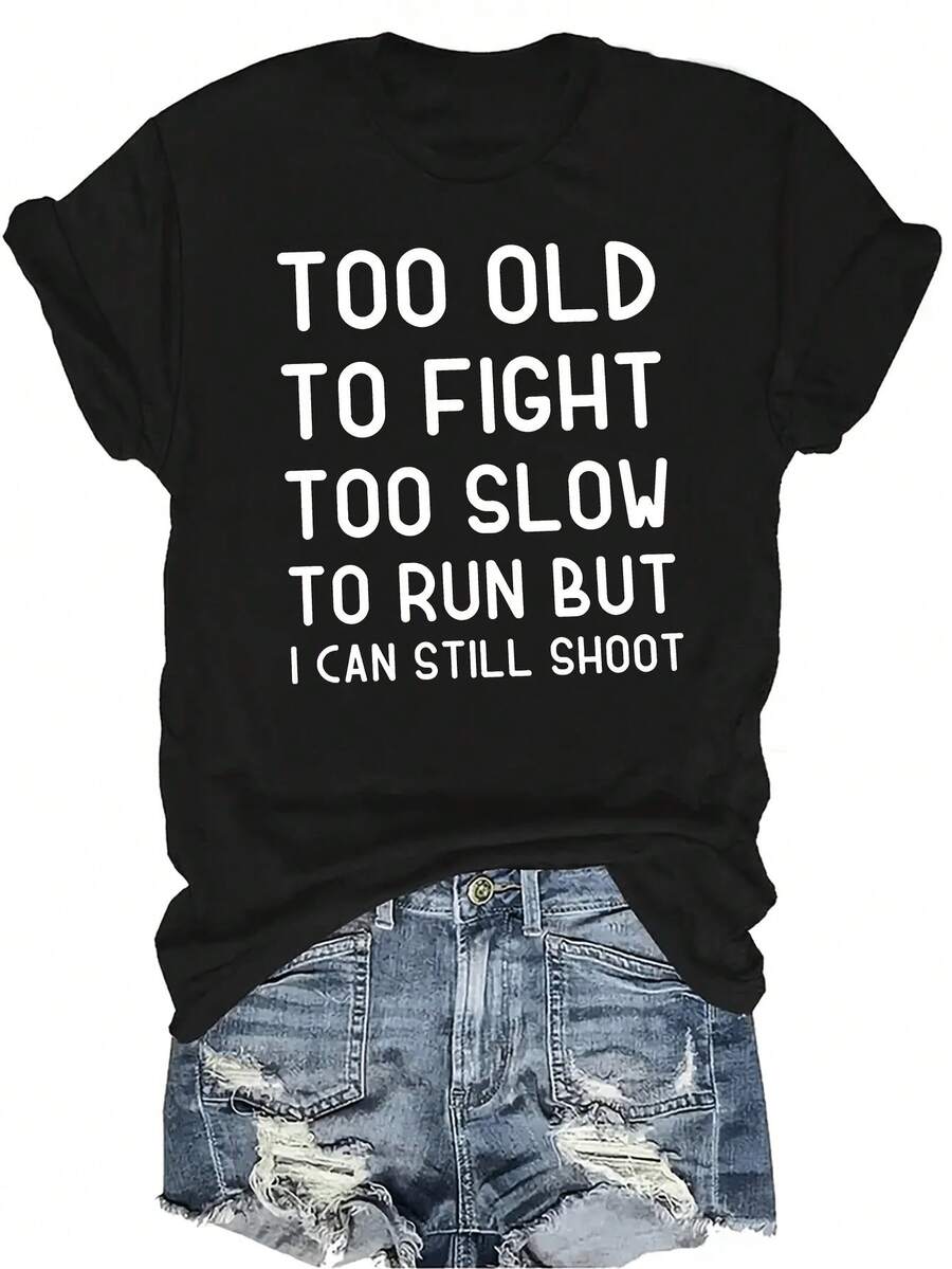 Camiseta de amantes del tiro con arco unisex, de verano, casual, transpirable, con personalidad, de cuello redondo, de manga corta, de streetwear, versátil, adecuada para adolescentes y adultos - Negro - Ver 1