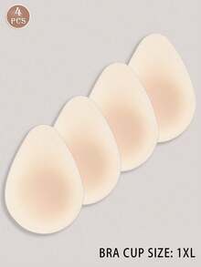 2/4Pcs Plus Size Silicone Nipple Covers Ultra-Thin Breast Lift Sticky Bra Reusable Invisible Pasties For Strapless Dress - Multicolor - View 12