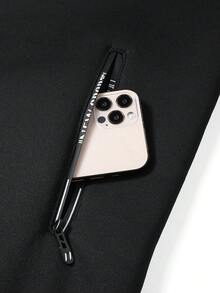 Autumn/Winter Thermal Lined Hoodie Jacket For Men - Black - View 8