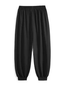 Men's Sports Pants, Plus Size Jogger Pants, Casual Pants, Outdoor Sports Pants, Loungewear Pants, Work Pants, Hiking Pants, All Season Pants - Black - View 2