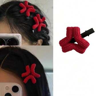 1 pieza/2 piezas Pinzas para el cabello de peluche lindo con expresión enojada - Pinzas con boca de pato de dibujos animados divertidas para mujeres, de unicolor, minimalistas y enojadas, accesorios para el cabello creativos y divertidos con forma de gota de agua y pato, clips de una sola pieza, clips laterales, para invierno, pinzas de garra, ganchos para el cabello, pasadores para el cabello