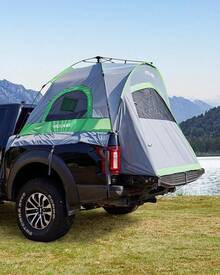 Truck Bed Tent For 5-6 Ft Bed, 8-Minute Easy Setup By Pre-Assembled Design, Waterproof PU2000mm, 2-Person Portable With Extra Rainfly Cover For Camping & Outdoor, Includes Storage Bag - 藍色 - 查看 6