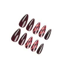 24 Pcs Almond Shape Sweet Edgy Press-On Nails - Handmade Y2K Aesthetic Nail Supplies |   Unas Press On, Unas Postizas & Ready-To-Wear Fake Nails - HYC-YY-218 - 查看 6