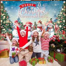 1 Stück Weihnachts-Hintergrundfahne, 210 x 150 cm / 150 x 100 cm / 100 x 75 cm Weihnachtsbaum Schneemann Fröhliche Weihnachten Hintergrund, geeignet für Weihnachtsparty, Fotohintergrund, Wandschild, Gartenschild, Weihnachts-Neujahrs-Weihnachtsfeier Dekoration