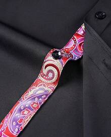 Mens Dress Shirts Long Sleeve Dress Shirts For Men Inner Contrast Button Down Casual Shirts For Men Big And Tall-20256688 - P# 黑花 - 查看 4