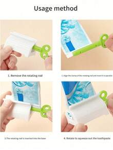 Exprimidor manual de pasta de dientes - Un dispensador manual de pasta de dientes para uso en el baño, sin necesidad de electricidad - Un dispensador multifuncional de pasta de dientes, crema y pasta de dientes que combina un soporte para reducir los residuos domésticos. Soporte para pasta de dientes, accesorio de baño, almacenamiento de baño, ahorrador de pasta de dientes, pasta de dientes, crema, crema de manos, decoración de baño sin desperdicio, regalo pequeño de Navidad y Año Nuevo.