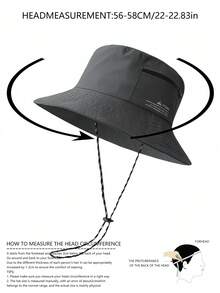 1 件装男士波西米亚风格渔夫帽，防紫外线钓鱼太阳帽，户外可折叠遮阳帽 - 一件裝漁夫帽 - 查看 8