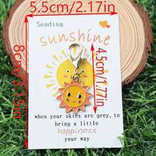 5件套活力太阳钥匙扣，迷你包包挂饰，附赠励志太阳贺卡，适合作为鼓励礼物送给家人、朋友、同事和员工，也是一份充满正能量的礼物。 - 彩色 - 查看 6