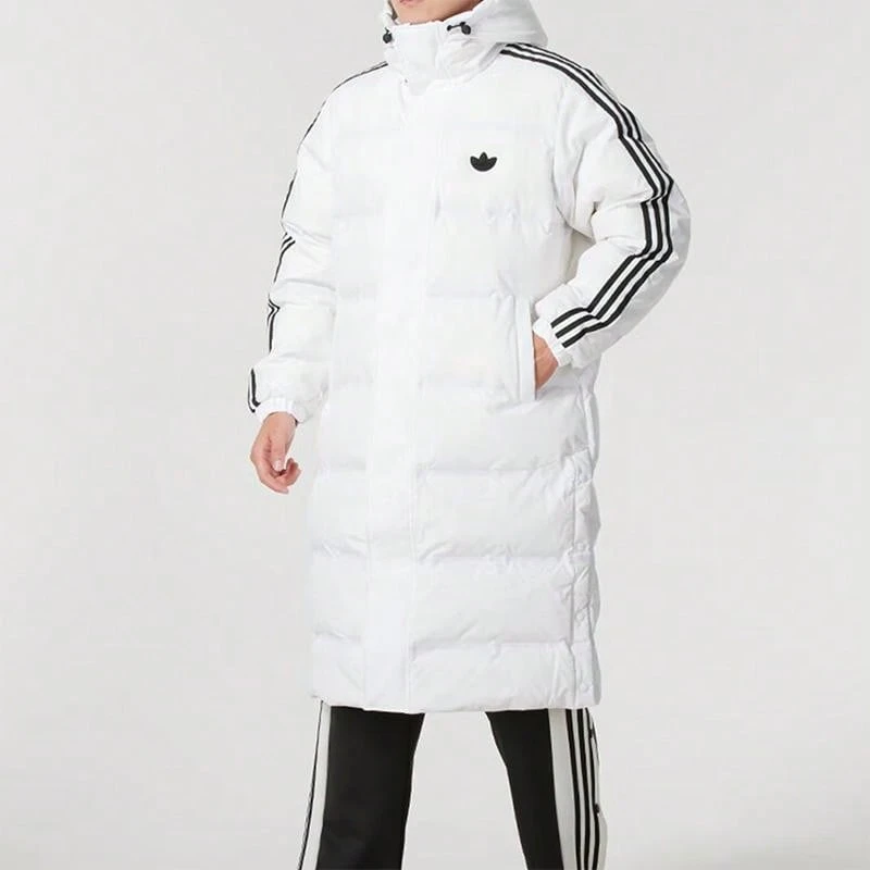 Adidas Herren Dicker, warmer und winddichter Daunenjacke mit Dreiblatt-Logo