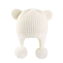Baby Winter Hat With Earfalp Toddler Girls Boys Beanie Kids Warm Fleece Lined Knit Hat With 2 Cute Ears