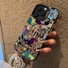 Suitable For IPhone 16PROMAX 11 12 13PROMAX 14PROMAX 15 IMD Material - Black - Transparent  Pattern Star Phone Case - 黑色 - 查看 5