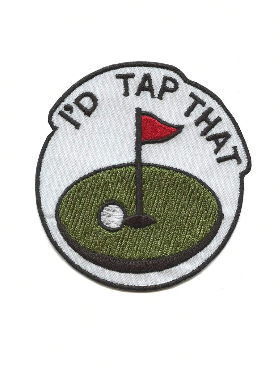 1PC I'd Tap That Patch Funny Golf Meme Embroidered Iron On - Multicolor - View 1