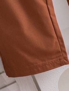 2pcs Young Girl Casual Floral Print Long Sleeve Crew Neck Black Sweatshirt And Khaki Straight Leg Pants Set, Suitable For Daily, School, Outdoor, Commuting, Sports