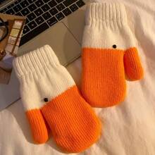 Autumn And Winter Funny Goose Yarn Finger Gloves For Women | Autumn And Winter | Warm | Plush | Thick | Cold Proof | Cute Gloves
