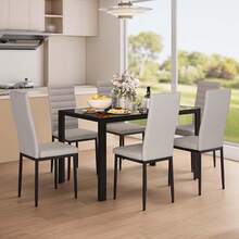 Dining Chairs - 淺灰色人造皮革 - 查看 2