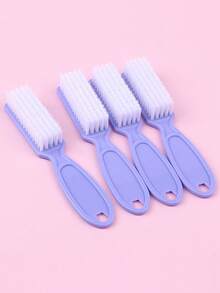 4 piezas de brochas de limpieza para arte de uñas, de mango largo y multifuncionales - Multicolor - Ver 20