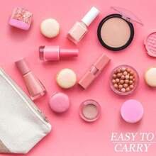 40 Pieces Round Pot Jars Plastic Cosmetic Containers Set With Lid For Liquid Creams Sample,Gemstone Diamond Jewelry Storage, 5-20g, 10/40pcs - màu đen - Xem 4