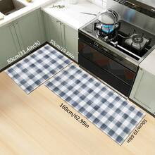 Modern Plaid Pattern Doormat, Rug, Traditional Long Carpet, Suitable For Hallway, Kitchen, Bedroom, Living Room, Entrance, Balcony, Home Decor, Stain Resistant, Coffee Shop, Bar, Holiday, Party, Bedroom Mat, Bath Mat, Room Decor, Kitchen Decor, Black And White Rug - Black and White - View 38