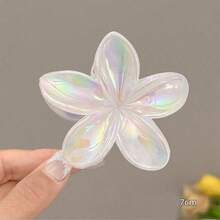 1pc Custom Shiny Frosted Bougainvillea Hair Clip, Soft Flower Hair Accessory For Summer Vacation - Multicolor - View 12