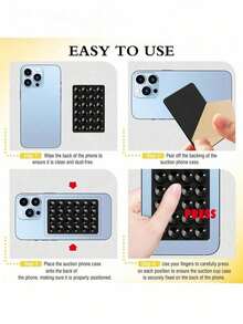 1pc Silicone Transparent Suction Cup Phone Case Stand, Single-Sided Suction, Sticky Phone Holder, Phone Accessories, Suction Cup Phone Stand, Octobuddy, Sticky Phone Holder, Back To School Season