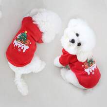 Warm Pet Clothes For Autumn/Winter, Fleece Outerwear For Cats & Dogs, Christmas Pet Hoodie