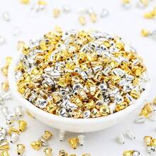 200pcs 6mm Earring Findings, Butterfly Earring Backs, Gold & Silver Color, Jewelry DIY Accessories - One Pack - View 7