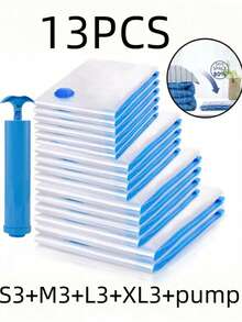 Large Vacuum Storage Bags, Vacuum Seal Bags For Clothing With Hand Pump, 80% Space Saver Bags For Clothes, Pillows, Comforters And Blankets, Home Travel Essentials