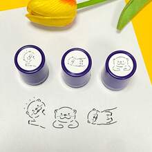 Rabbit, Sloth, Otter, Shiba Inu, Various Pattern Planner Stamps, Classroom Teacher Stamps, Teacher Grading Stamps, For Creating Diaries, Planners, Journals, Dates, Adding Fun Patterns, Can Be Filled With Color, Self-Inking Stamp - Một cỡ - Xem 10