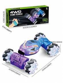 1pc Gesture Sensing Remote Control Stunt Car With Lights And Music, All-Terrain Off-Road Vehicle, Bi-Directional Driving, 4WD Manual Control Remote Twist Car, 360° Rotation Off-Road Toy Car, Cool Christmas/Birthday Gift For 7-12 Years Old Boys And Girls (Purple/Black)