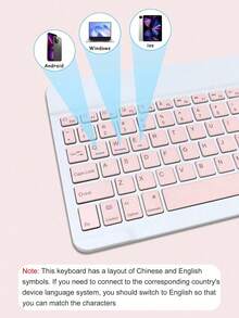 1pc Ultra-Thin Wireless 10-Inch Keyboard, Mini Convenient Bluetooth Keyboard With Rechargeable Battery, Compatible With Android, Windows, Suitable For IPad, Tablet, Phone, Christmas/Halloween Gift