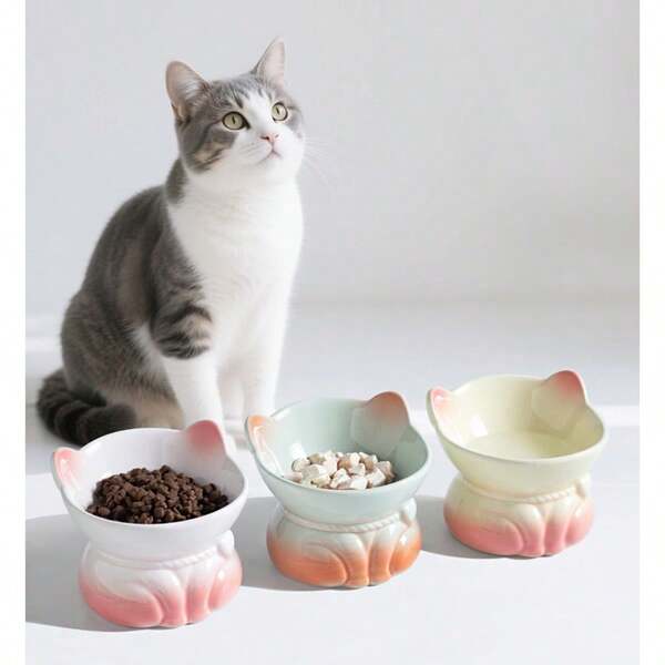 Neue farbverlaufende Keramik-Katzennapf, Haustiernapf, Katzenfutter- und Wassernäpfe, Hundenäpfe und Katzennapf, Haustierbedarf