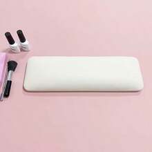 Yosoo 柔软 PU 美甲手枕，易于清洁的手枕，桌面垫支架，美甲扶手垫，适用于美甲沙龙，可放置美甲毛巾、化妆工具等。 - 白色 - 查看 2