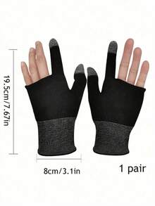 1 Pair Touchscreen Gaming Breathable Lightweight Sweat-Proof Anti-UV Esports Gaming Gloves