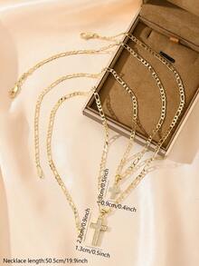 1 Piece Of Exquisite And Elegant Shining Large And Small Cross Copper Pendant Copper Inlaid Zirconia Necklace, Suitable For Giving To Girls/Boys/Family/Friends/Versatile/Light Luxury/Party/Banquet/Festival/Christmas/Thanksgiving/Halloween/Gift