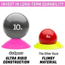 Premium Sports Cones Agility Training And Drills - 20 Pack With Tote - Orange, Green, Pink, Yellow, Or Red