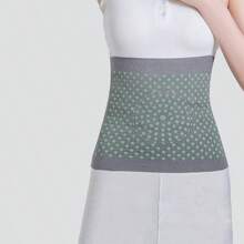 Samtgürtel aus Beifuß für ganzjährigen leichten Tragekomfort, grünes Polka-Punkt-Bauchdesign, nur Handwäsche, Unterbauchschutz