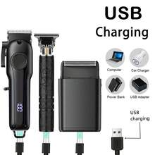 Electric Shaver Set, Beard Trimmer Set, Men's Grooming Kit. Haircut, Shave, Style And Trim. Suitable For Home, Car, Travel And Business Trip Use. Gift For Father And Husband