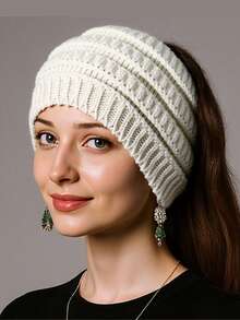 1pc Unisex Fluffy Ear Hat, Cute & Warm Beanie For Autumn/Winter, Suitable For Daily Use, Ear Protection, Hair Band