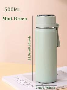 Customized Logo Double-Layer Vacuum Insulated Water Bottle Long-Lasting Thermal Insulation Slip-Resistant Base With Portable Strap Engraving Service Drinkware, Personalized Gift - Multicolor - View 7