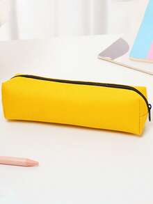 1pc Large Capacity Oxford Pencil Case & Cosmetic Bag - Multi-Purpose Zipper Pouch For Students Stationery, Cosmetics, Travel Essentials And Small Items, Back To School Supplies, Pencil Case, Backpack, Available In Black/Blue/Pink/Beige/Gray/Red/Purple/Navy/Yellow - Black - View 10