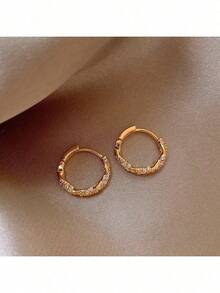 M ö Bius Circle Earrings, New Simple And Fashionable Earrings, Gold And Silver High Grade Ear Buckles, Women's Gifts - Vàng - Xem 1